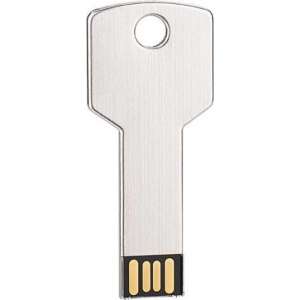 64 GB USB Stick Geheugenkaart - Sleutelhanger Zilver