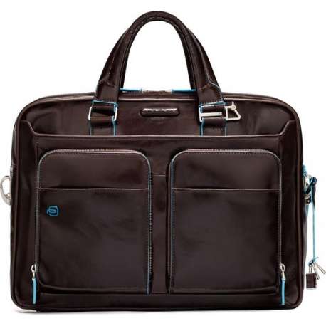 Piquadro Laptoptas Blue Square Leer - bruin