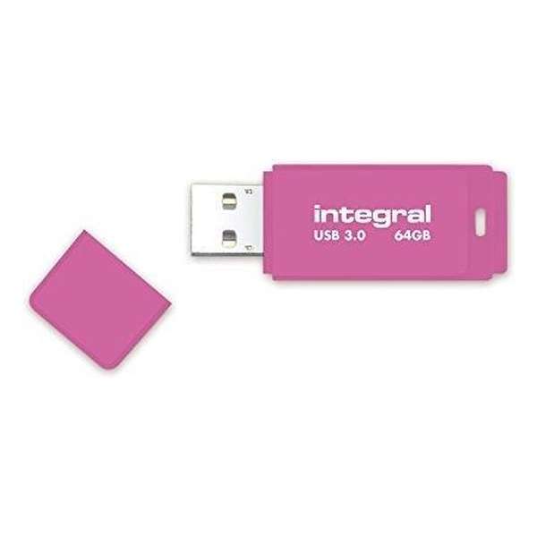 Integral NEON 3.0 USB flash drive 64 GB USB Type-A 3.2 Gen 1 (3.1 Gen 1) Roze
