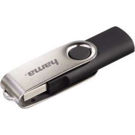 "Hama FlashPen ""Rotate"" USB 2.0, 32GB, 6MB/s, Schwarz/Silber [USB-Stick]"
