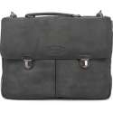 Sparwell tas - Lederen aktetas - 15.5 inch laptoptas - zwart