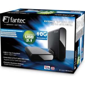 Fantec 2168 behuizing voor opslagstations 2.5/3.5'' HDD-/SSD-behuizing Zwart