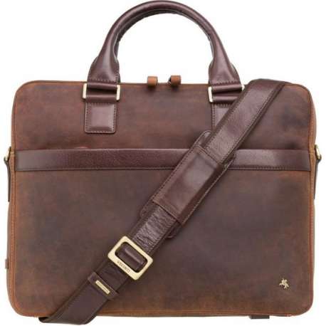 Visconti Leren 13" Laptoptas - Toscana Collectie - Business Tas - RFID - Havana Tan (TC88)