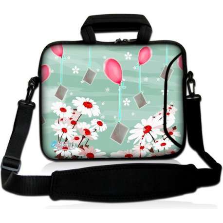 Laptoptas 17,3 inch bloemen en ballonnen - Sleevy