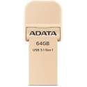 ADATA AI920, 64GB USB flash drive USB Type-A / Lightning 3.2 Gen 1 (3.1 Gen 1) Goud