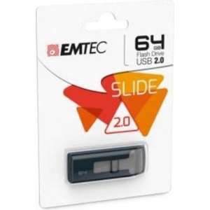 Emtec C450 Slide USB flash drive 64 GB USB Type-A 2.0 Zwart, Grijs