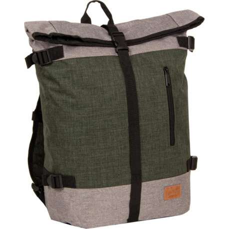 New Rebels Creek Roll Top Backpack Dark Green/Anthracite VII | Rugtas | Rugzak.