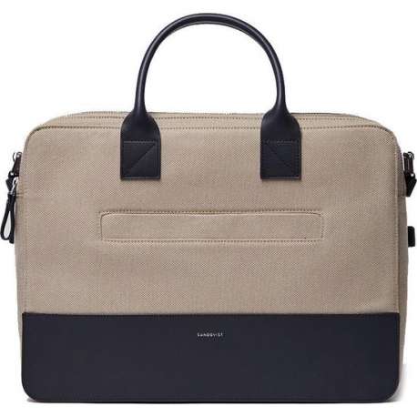 Sandqvist Laptop schoudertas Seth 15 Inch Beige