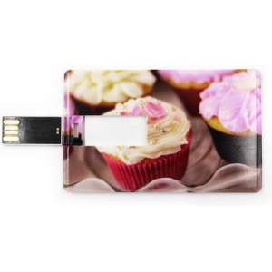 Creditcard USB Stick 16GB. Cupcakes
