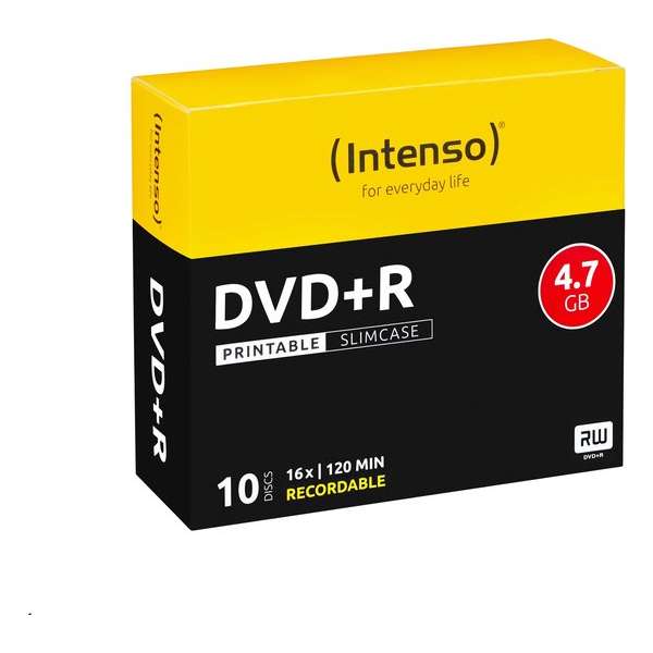 DVD+R Intenso 4,7GB 10pcs SlimCase "printable inkjet" 16x