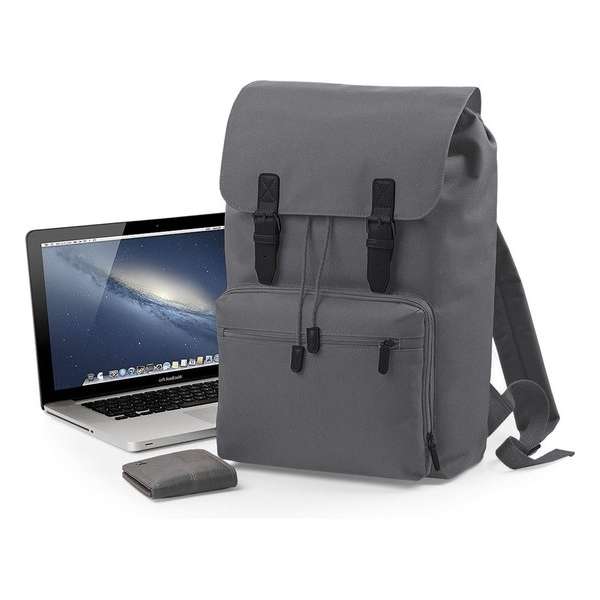 Senvi Vintage Laptop Rugzak Kleur Grijs - Zwart - 18 Liter