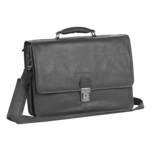 Chesterfield Leren Laptoptas 15 inch Aktetas Shay Zwart