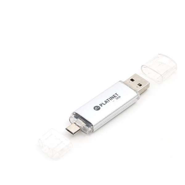 Platinet PMFA32S USB flash drive 32 GB USB Type-A / Micro-USB 2.0 Zilver
