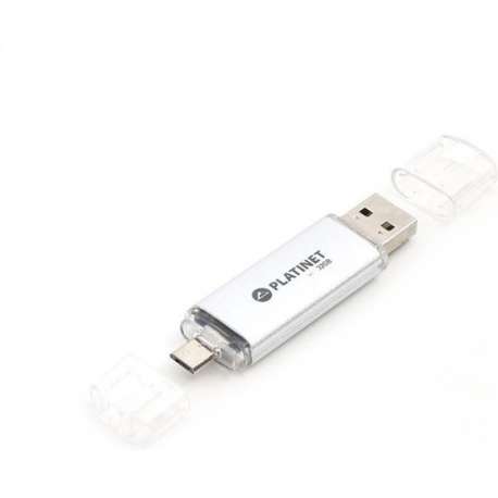 Platinet PMFA32S USB flash drive 32 GB USB Type-A / Micro-USB 2.0 Zilver