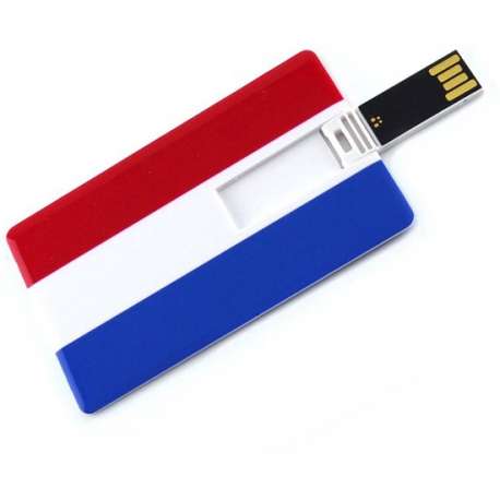 Creditcard  usb stick Nederlandse vlag 32GB -1 jaar garantie – A graden klasse chip