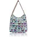 MISS LULU Canvas Schoudertas BUTTERFLY . - L1104B LBE)