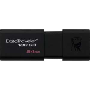 Kingston - USB-Stick Datatraveler 100 G3 - 64 GB - Zwart
