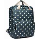 Blossify Rugzak gecoat canvas denim blue dots - laptopvak