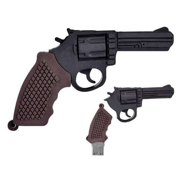Revolver pistool usb stick 16gb -1 jaar garantie – A graden klasse chip