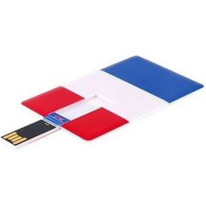 Creditcard usb stick Franse vlag 8GB -1 jaar garantie – A graden klasse chip
