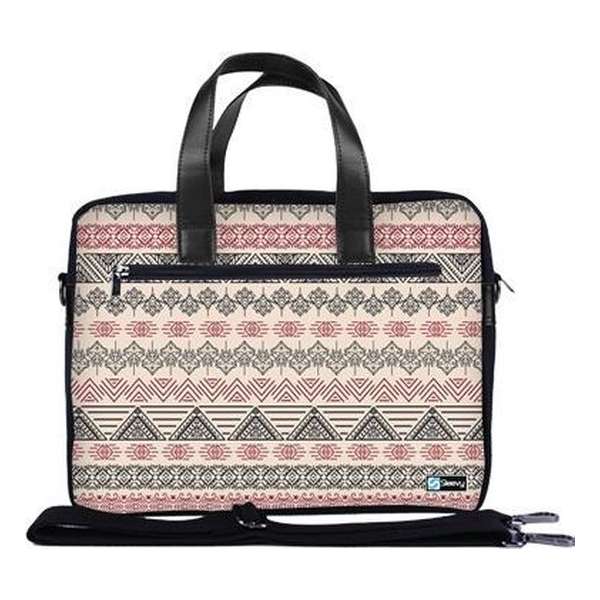 Laptoptas 13,3 / schoudertas roze patroon - Sleevy - laptoptas - schooltas