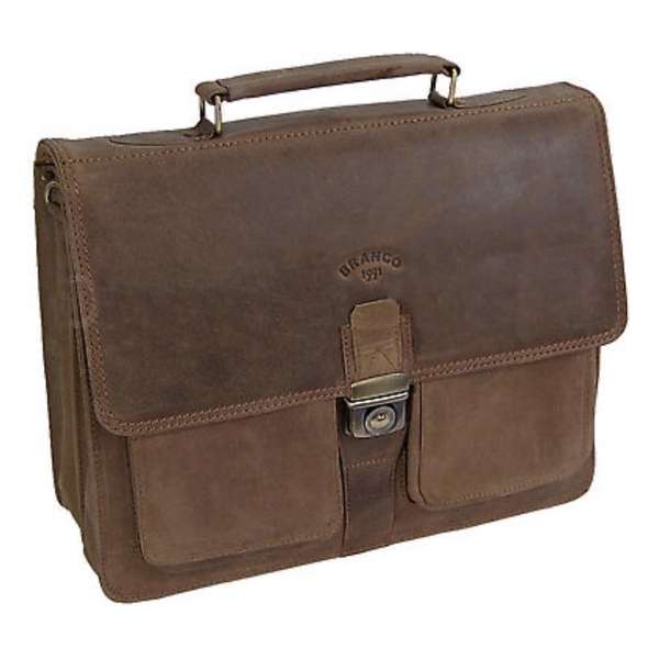 Branco Savage Vintage look 40x30x13cm Unisex Aktetas Bruin