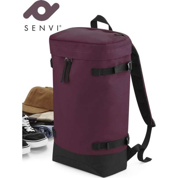 Senvi Urban Backpack - Rugzak Kleur Bordeaux (Retro Stijl)