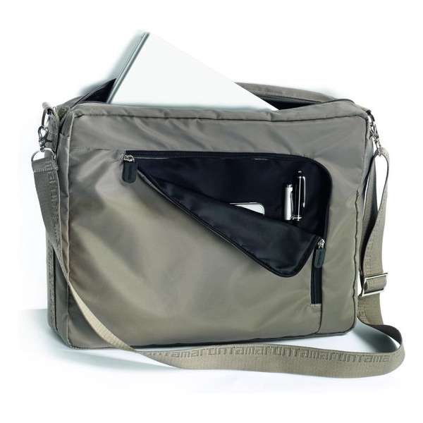 U-turnbag laptoptas taupe/noir