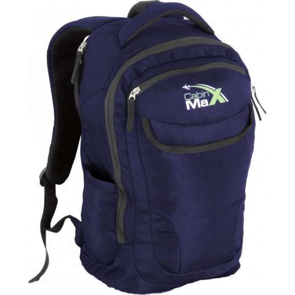 CabinMax Rugzak - Schooltas - Handbagage 21l - Laptoptas - Blauw (DUBLIN BE)