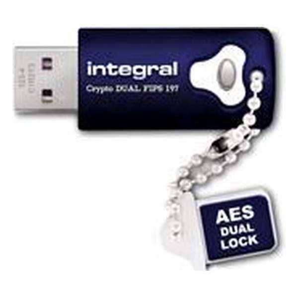 Integral 8GB Crypto Dual 8GB USB 3.0 Blauw USB flash drive