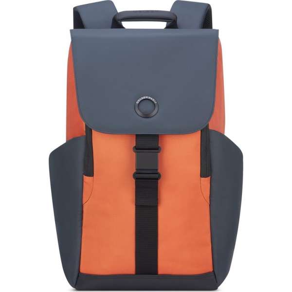 Delsey Securflap Laptop Backpack - Anti Diefstal - 1 Compartment - 15 inch - Orange