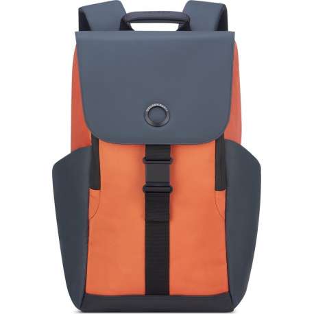 Delsey Securflap Laptop Backpack - Anti Diefstal - 1 Compartment - 15 inch - Orange