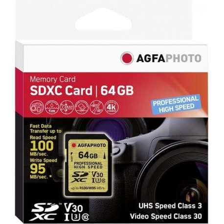 AgfaPhoto-SDXC-UHS-I-U3-V30-64GB-Professional-High-Speed
