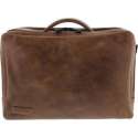 Plevier Leren 2-vaks Laptoptas 15,6 inch Taupe