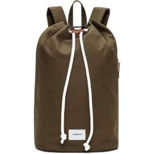 Sandqvist Evert Rugzak Olive katoen canvas - Groen - 18 liter