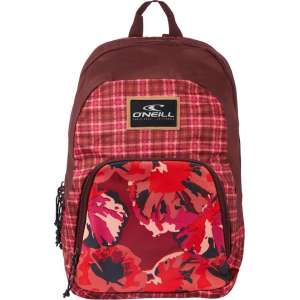 O'Neill Rugzak Wedge Backpack - Red Aop W/ Pink Or Purple - One Size