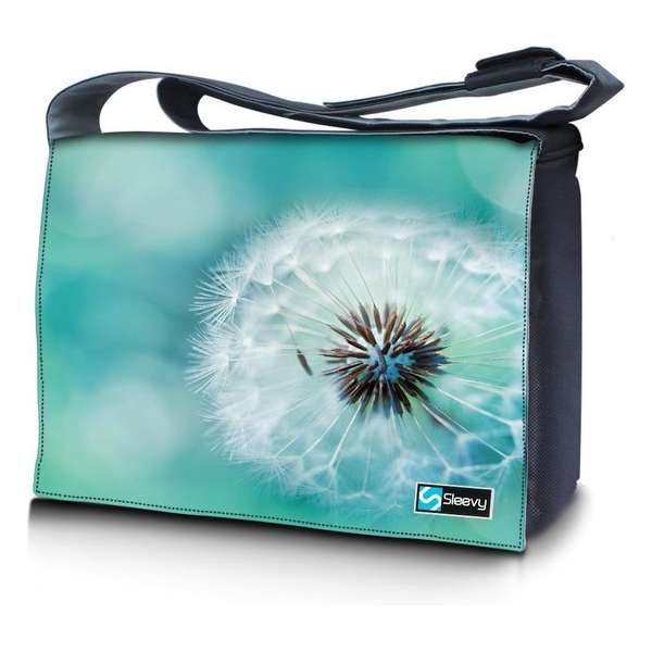 Messengertas / laptoptas 17,3 inch bloem close-up - Sleevy - laptoptas - schooltas