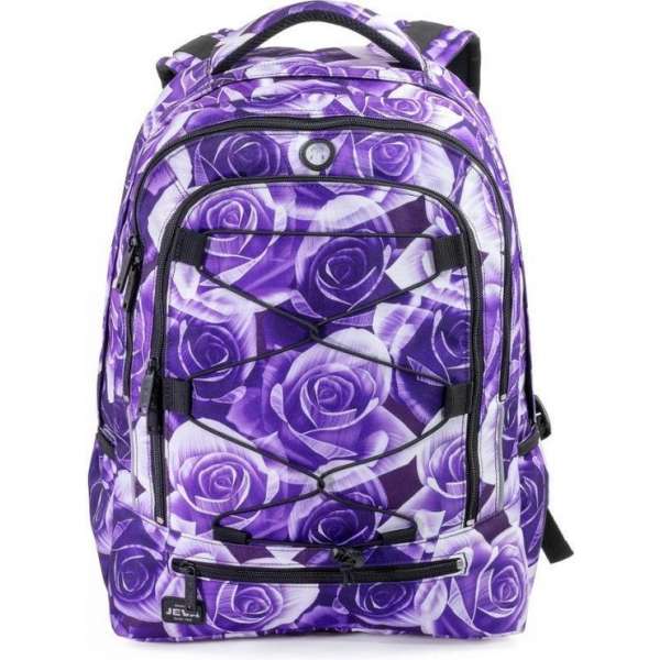 JEVA Survivor Purple Rose - Rugzak met Rozen print