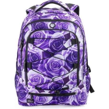 JEVA Survivor Purple Rose - Rugzak met Rozen print