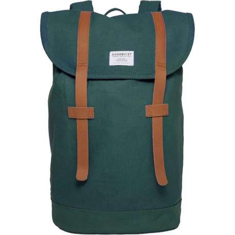 Sandqvist Stig Backpack Forest Green/Cognac