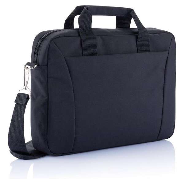 Loooqs - PVC vrije 15” exhibition laptop tas - Zwart