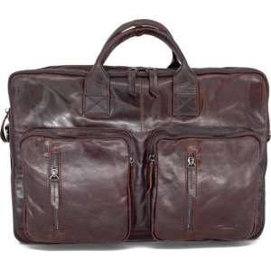 Leren laptoptas 16.4 inch - Handtas - Aktetas - Schoudertas - Maronesa - Jarff Rivers