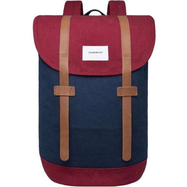 Sandqvist Stig Backpack multi blue / burgundy