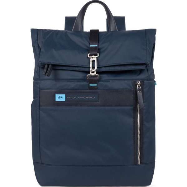 Piquadro PQ-BIO Nylon Roll Top PC Backpack 15.6 Blue