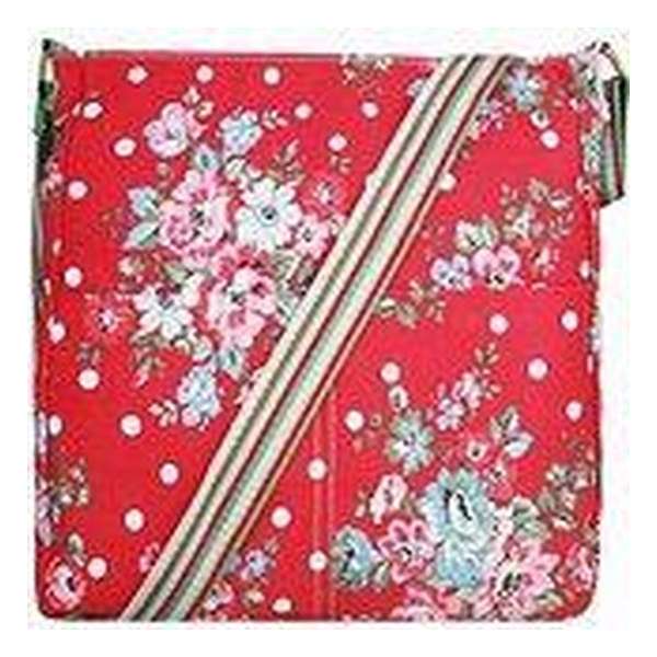 MISS LULU Canvas Schoudertas FLOWER . - L1104F RD)