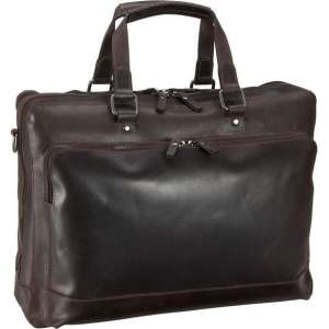 Leonhard Heyden Dakota laptoptas 2-vaks 13 inch - Bruin