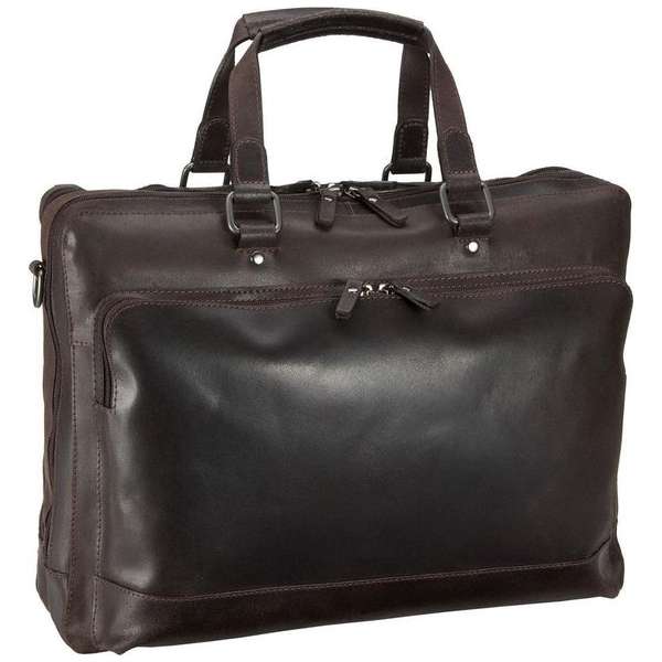 Leonhard Heyden Dakota laptoptas 2-vaks 13 inch - Bruin