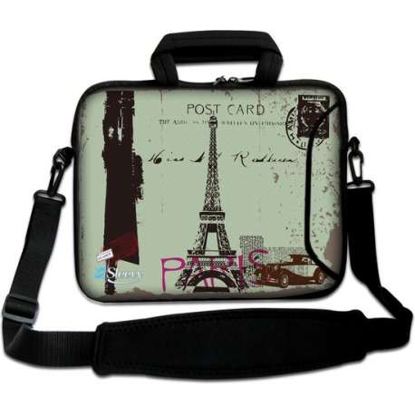 Laptoptas 17,3 Postcard Paris - Sleevy