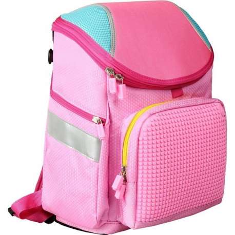 Upixel Super Class School Bag - Kinderrugzak - DIY Pixel Art - Bubblegum Roze