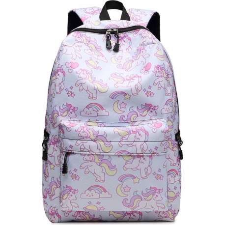 Miss Lulu Rugzak - Schooltas - Schoolrugzak Unicorn - Premium Kwaliteit - Roze (E1833 UC-BE)